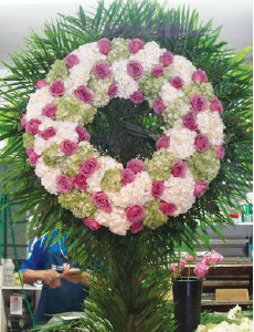 PURPLE AND GREEN WREATH