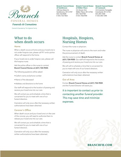 What to Do When Death Occurs