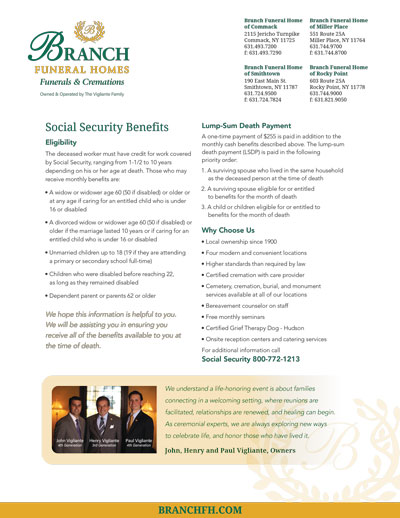 Branch Social Security Benefits
