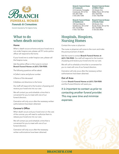 What to Do When Death Occurs